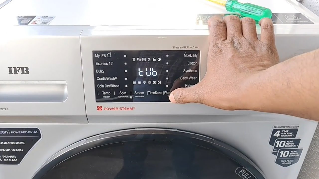 How to use ifb front load washing machine | how to active tub clean program in ifb washing machine 