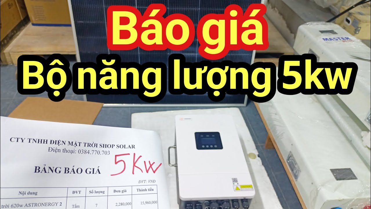 Cách dùng điện miễn phí - 2026 Báo giá Bộ Năng lượng mặt trời gia đình 5kw