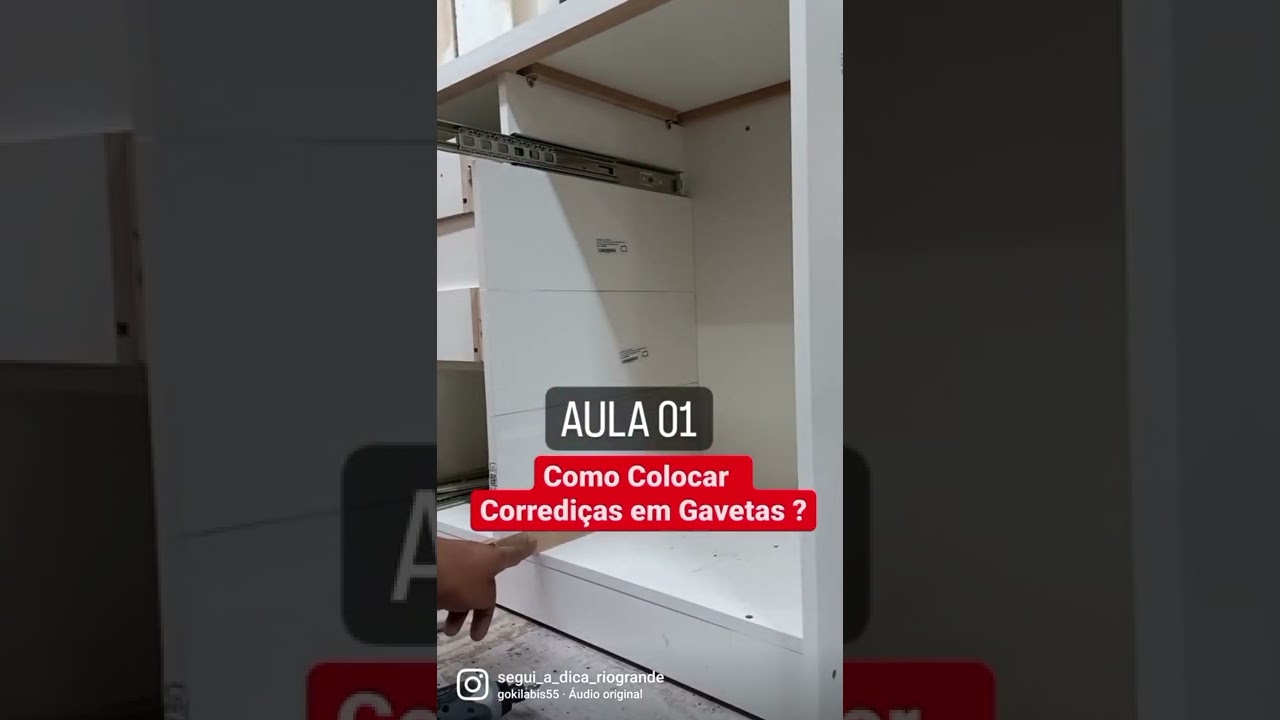 Aula 01 Como Colocar Corredi&ccedil;as em Gavetas