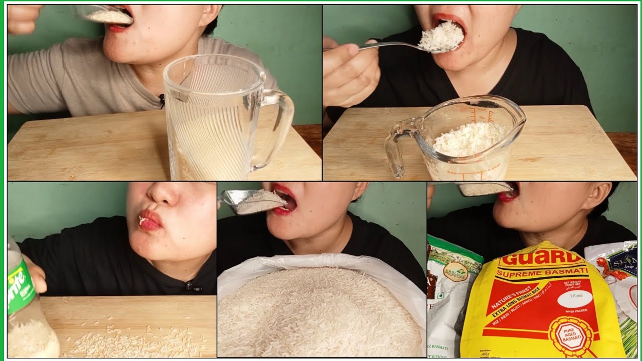 COMPILATION| EATING RAW RICE| ASMR EATING EATING SOUND @Joylorna8