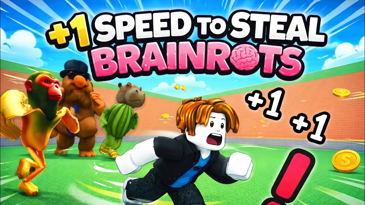 Stealing Brainrots With +1 Speed 😱 | Roblox Funny Gameplay #roblox 