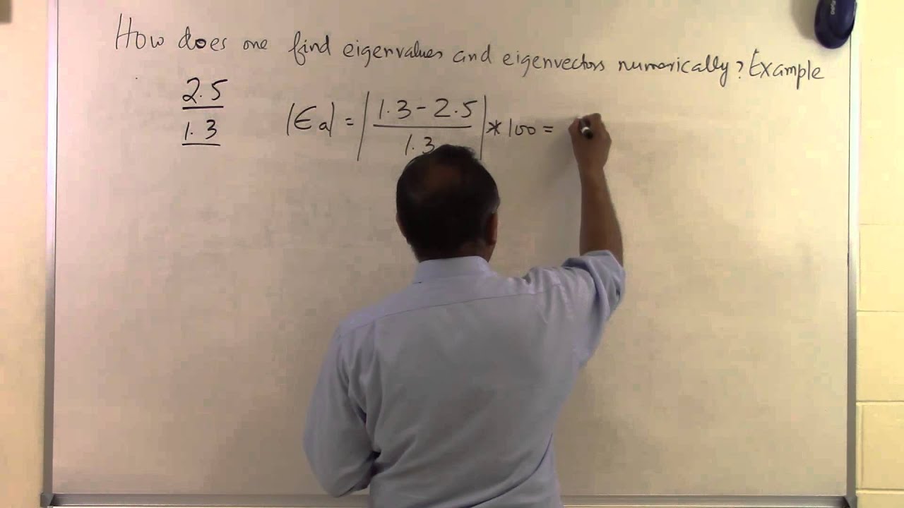 Chapter 04.10: Lesson: How Does One Find Eigenvalues and Eigenvectors Numerically: Example