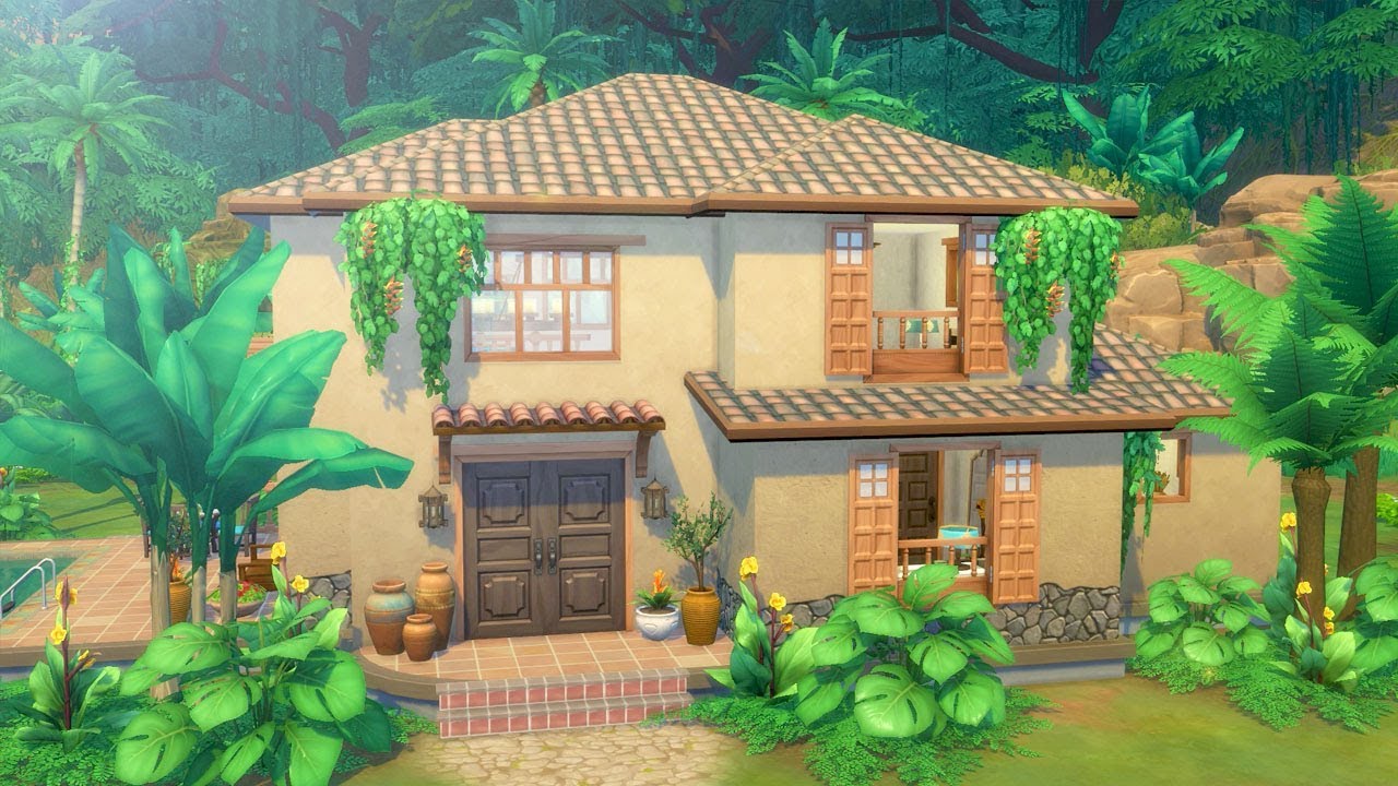 GORGEOUS JUNGLE VILLA // The Sims 4: Speed Build