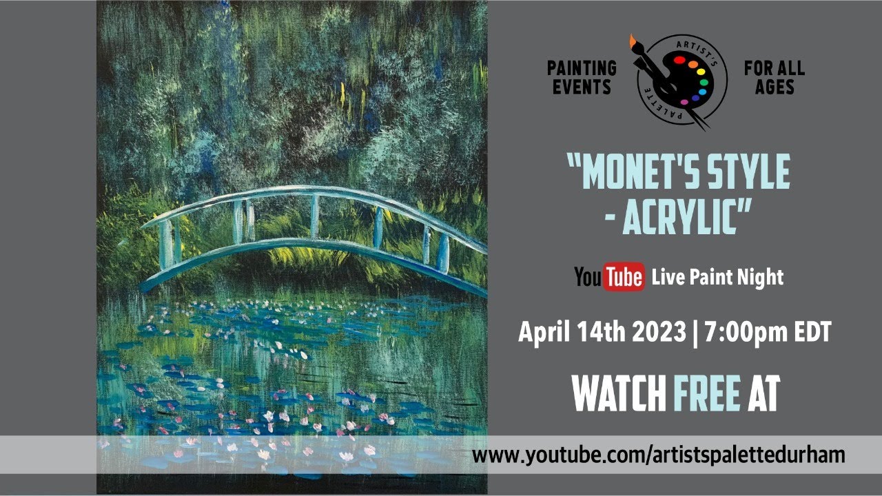 Monet's Style - Acrylic | Live Painting Tutorial - Learn to paint from home step-by-step