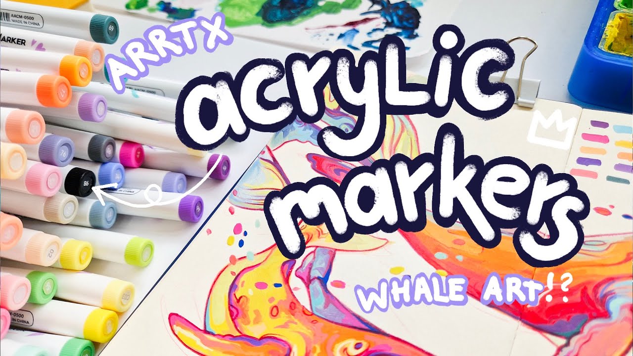 ✨filling a sketchbook spread || ft. ARRTX Acrylic markers