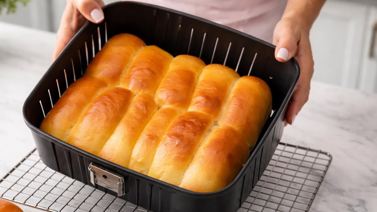 🍞 PÃO CASEIRO NA AIRFRYER: macio por dentro e dourado por fora! 😍 |#kdeliciacozinha