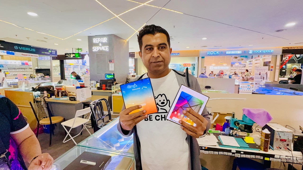 Samsung Galaxy Z Fold 7 Jet Black 512GB Unboxing Malaysia Set