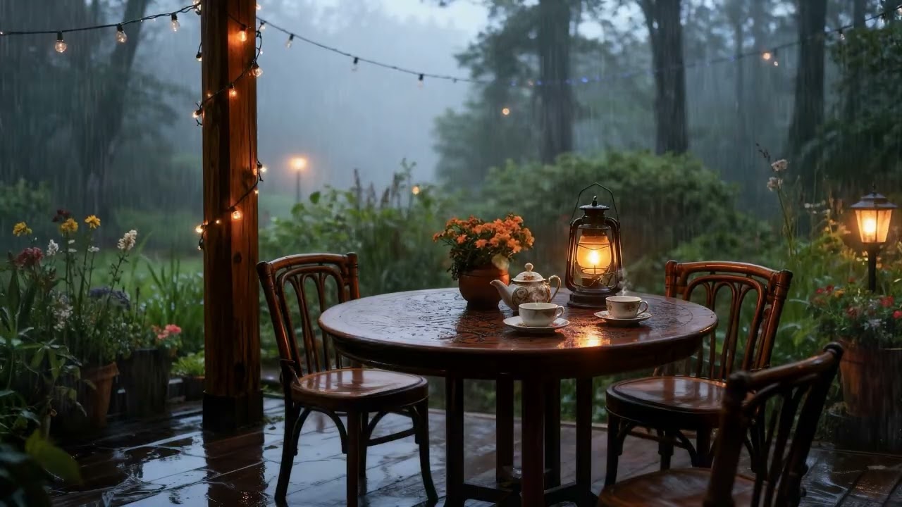 The soothing sound of rain is the music played by nature, Helps relax and sleeping