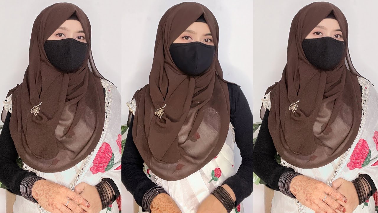 Beautiful Hijab 🌸 Styles With Saree | Cute And Easy Hijab Tutorial | How To Wear Hijab With Saree |