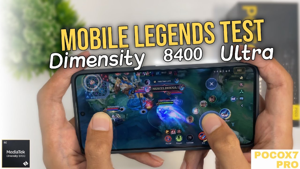 Poco X7 Pro 5G Mediatek Dimensity 8400 Ultra Mobile Legends Gaming Test in 2025