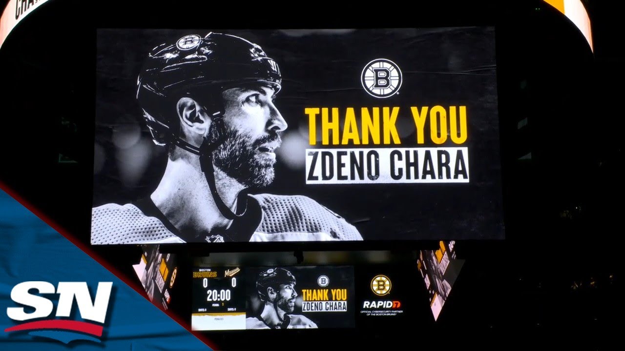 Bruins Honour Longtime Defenceman Zdeno Chara With A Video Ahead Of The Ceremonial Faceoff
