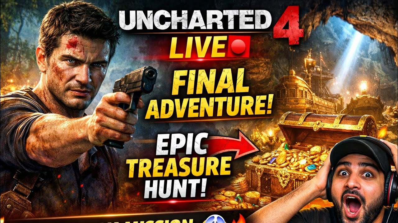 Uncharted 4 LIVE 🔴 | Full Story Mode Gameplay | Punjabi Commentary