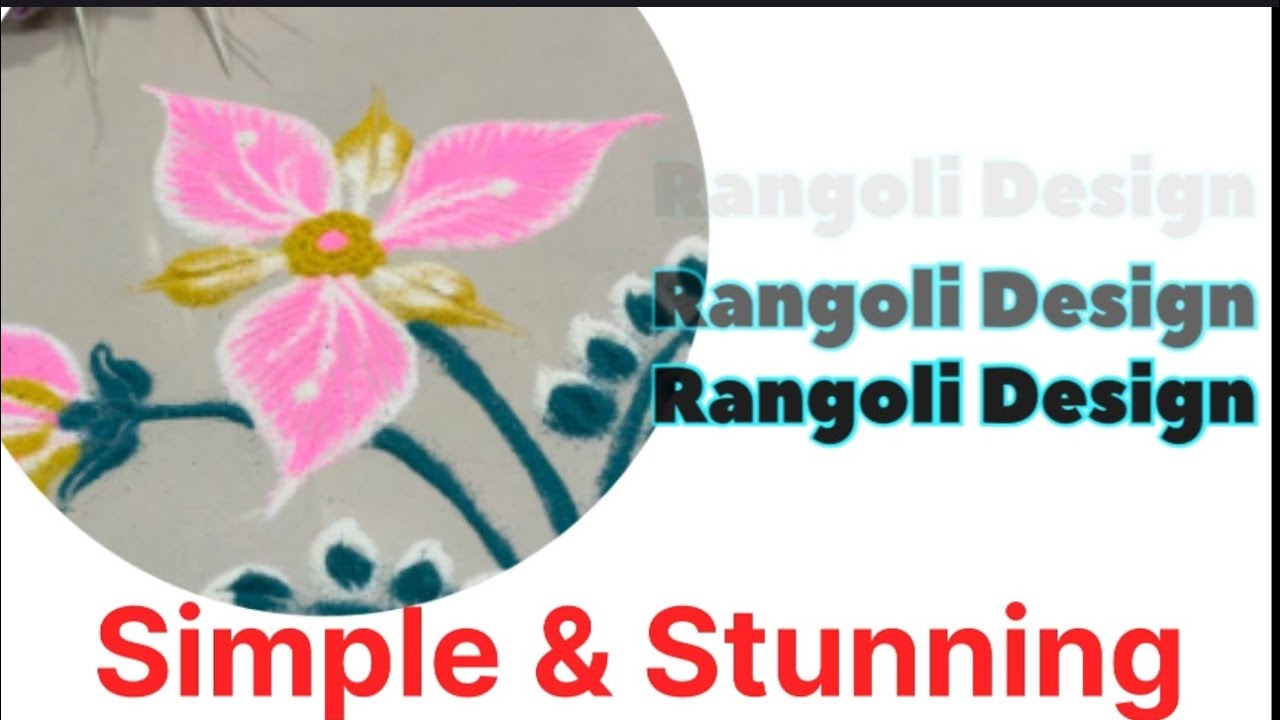 Beautiful & Stunning Rangoli Design 🌸| rangoli design step by steps | Satisfying rangoli video 