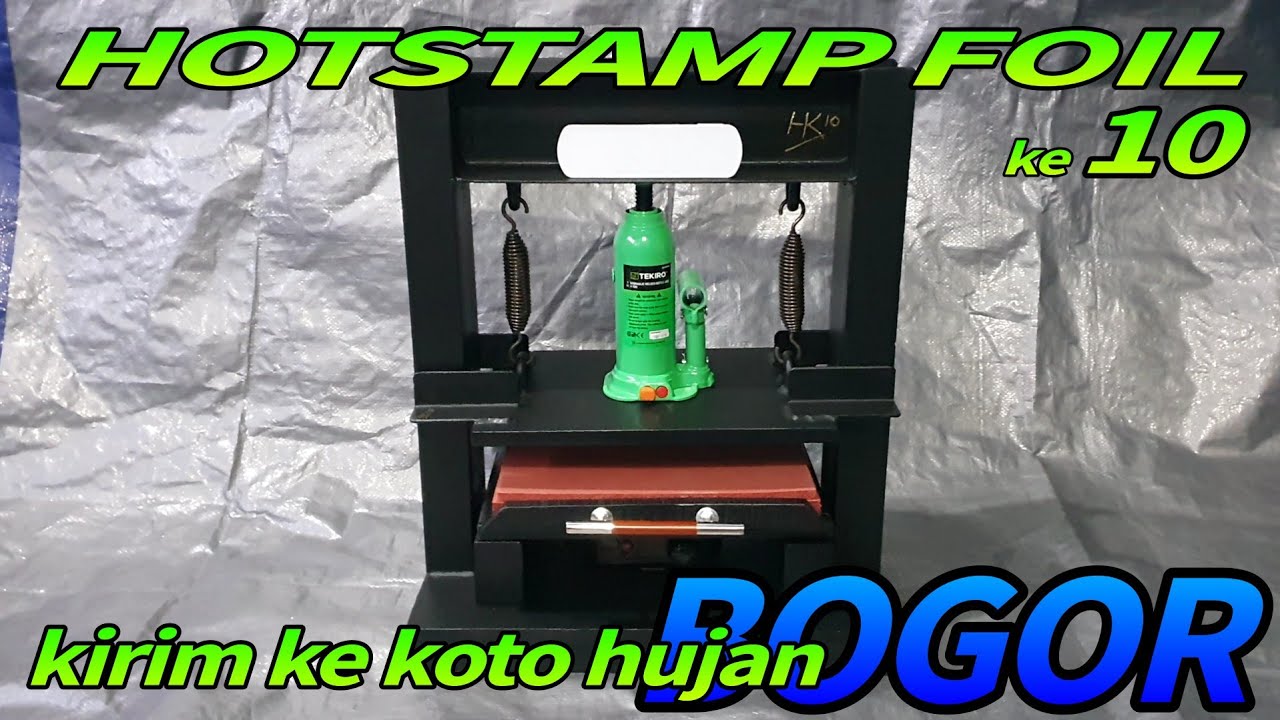 Hotstamp foil ke 10 kirim kota hujan BOGOR