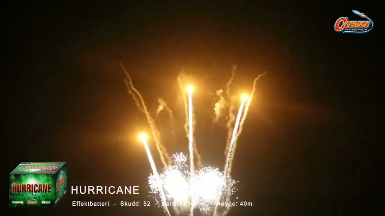 Hurricane Cosmos Fireworks, TTO Production Fyrverkeri Norge.  
