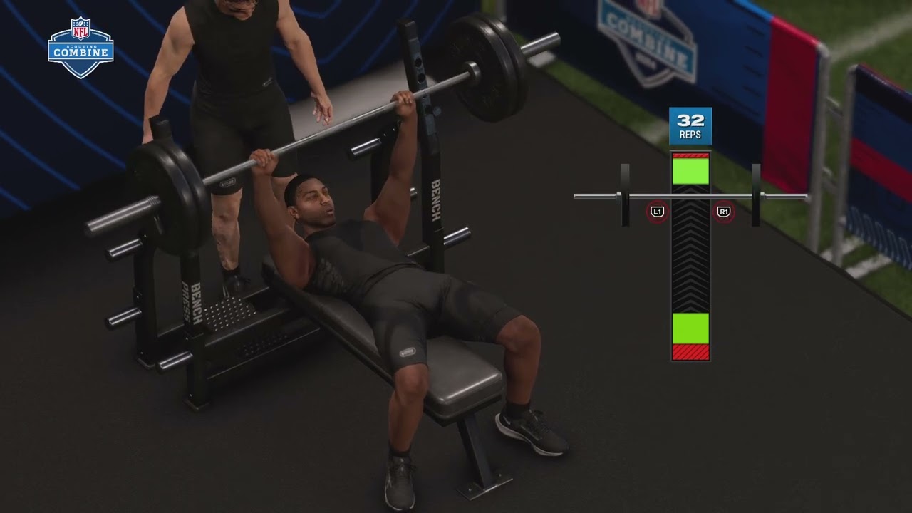 Madden 25 Draft Combine: 50 Reps Bench Press with my Elusive RB (5'10