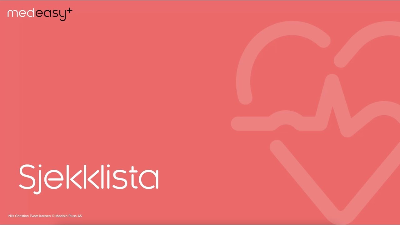 EKG: Sjekklista