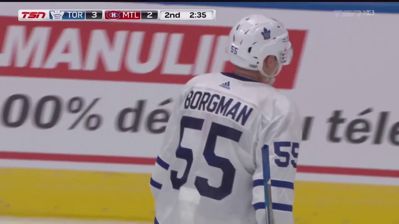 Andreas Borgman 1st Goal of the Pre-Season! 9/28/17 (Toronto Maple Leafs vs Montreal Canadiens)