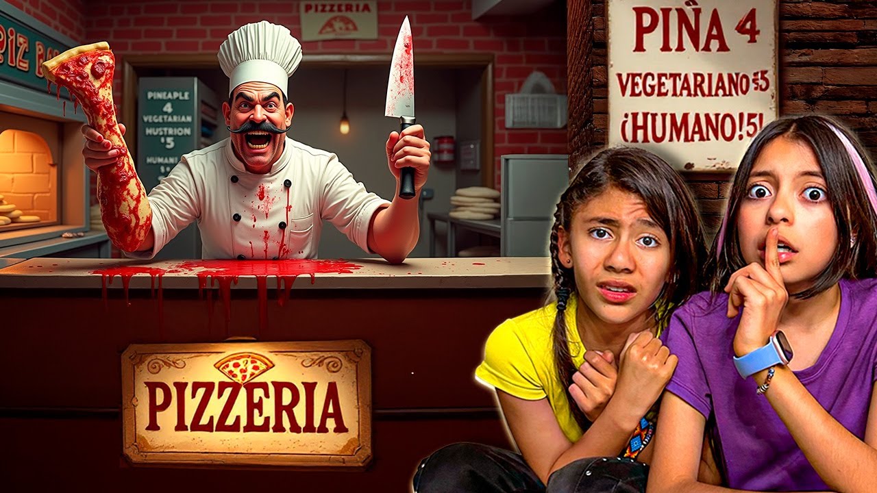 ¡ESCAPANDO DEL PIZZERO LOCO!🍕NOS QUIERE VOLVER PIZZA🍕con ‪@PRINCESA VALE