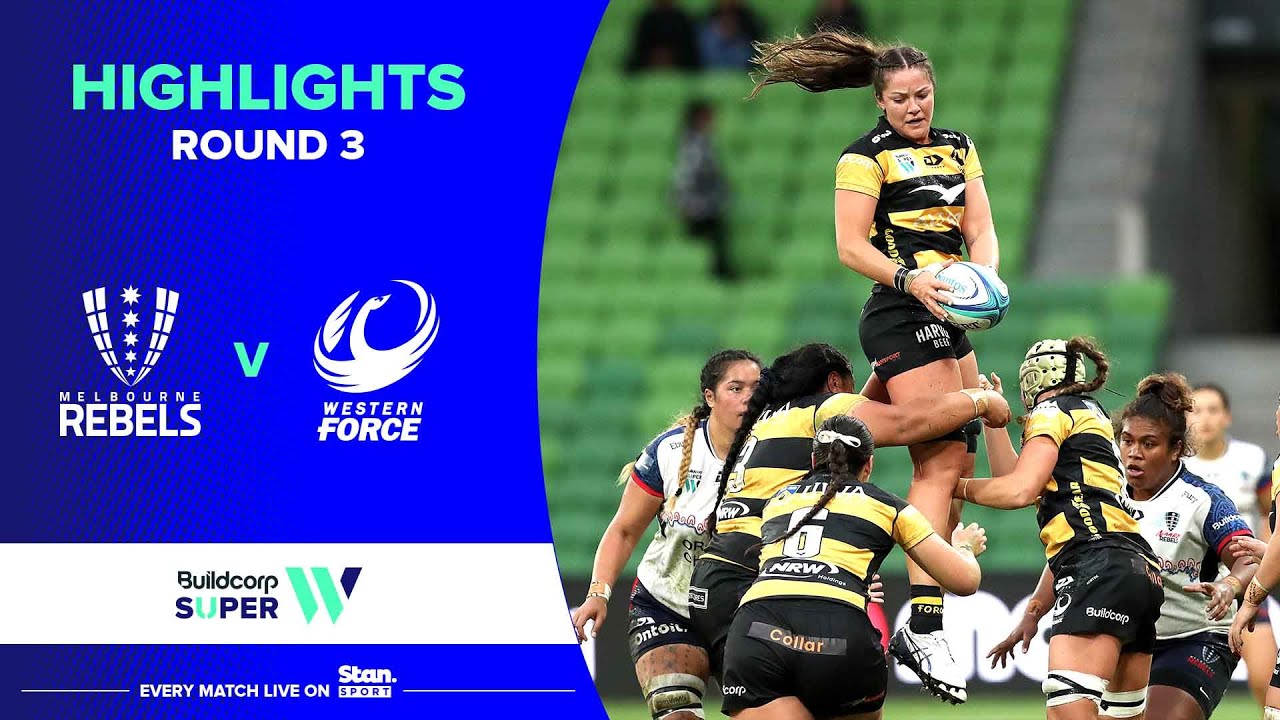 2023 Super W Round 3: Melbourne Rebels vs Western Force Highlights