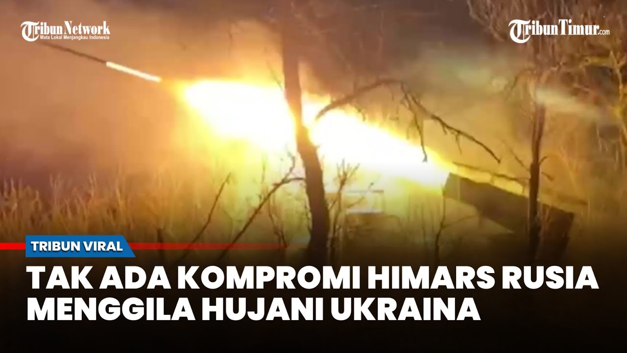 Rusia Bikin Hujan Api di Posisi Tentara Ukraina, Ledakan Beruntun Terekam Menggila