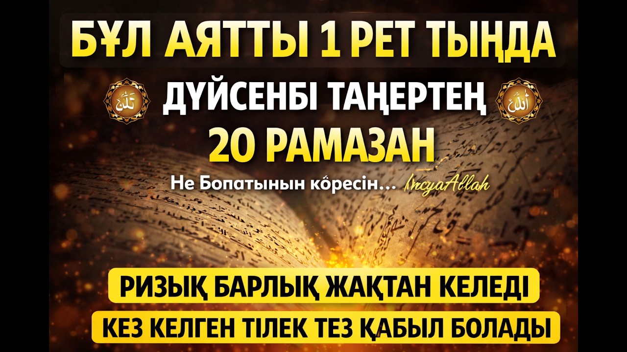 Уақиға сүресі - Күнде оқыңыз, Кедейлік көрмейсіз! Серік қари Ахметов. сурелер мен дугалар