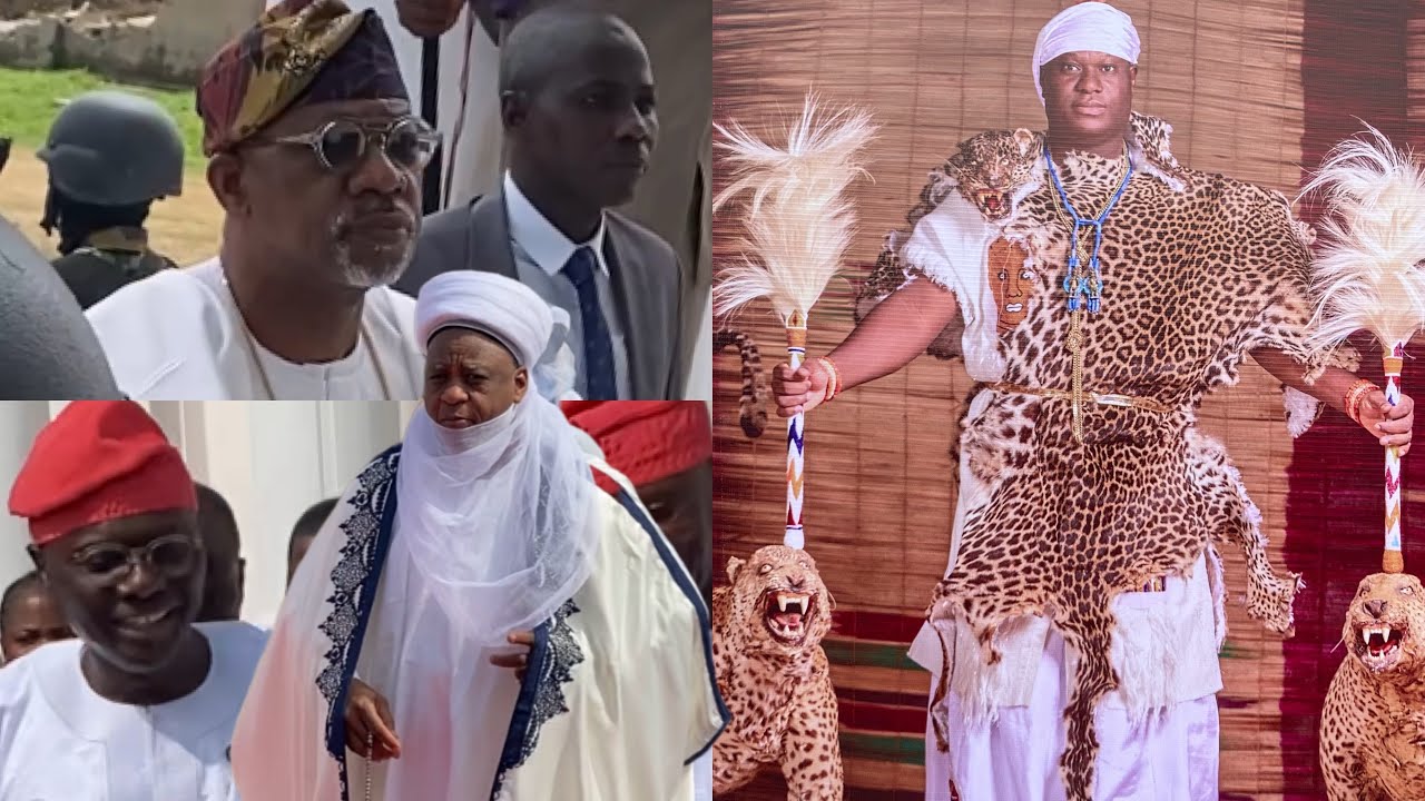 SEE HOW GOV.SANWO OLU,GOV.DAPO ABIODUN AND SALTAN OF SOKOTO SURP ONI OF IFE AT HIS 10TH YEAR ON THRO
