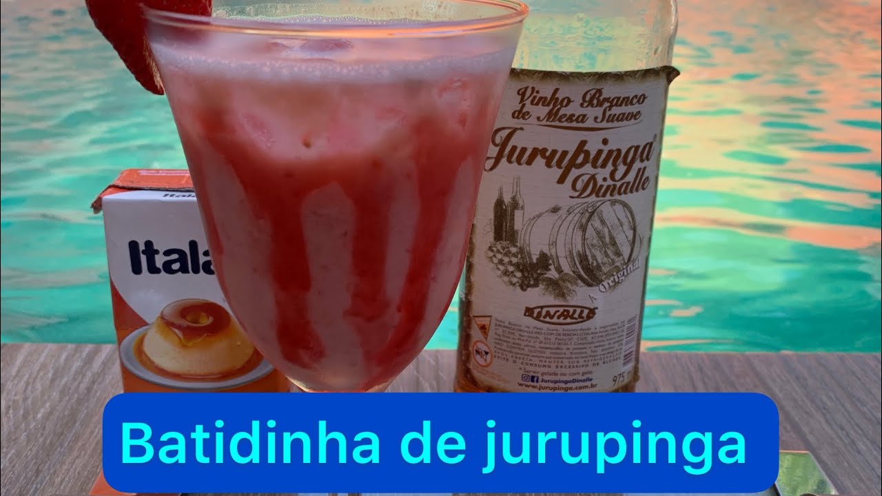 Batida de jurupinga com morango, batidinha de Morango #jurupinga #drinks #cocktails #drinkeros