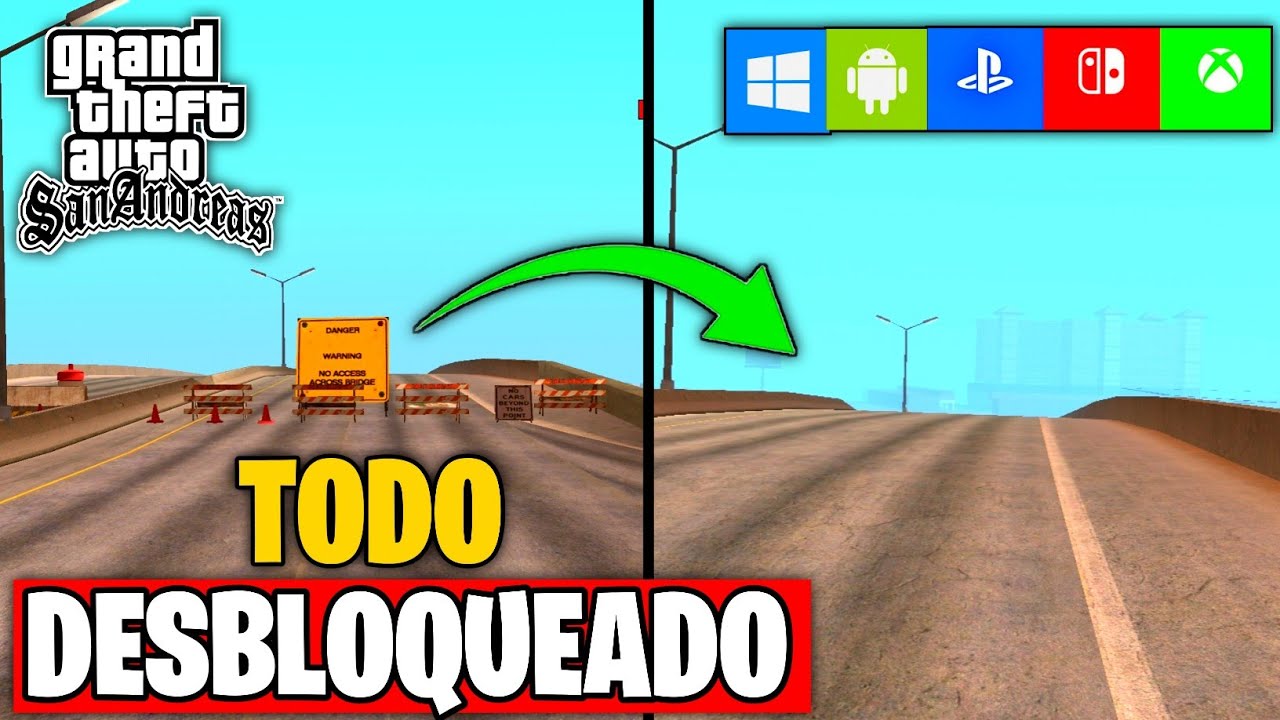 🔥Como DESBLOQUEAR todo en GTA San Andreas en PLAYSTATON, XBOX, PC, ANDROID, SWICHT, BUG UNIVERSAL