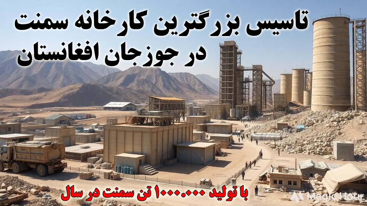 تأسیس بزرگترین کارخانه تولید سمنت در شمال افغانستان یتیم تاق largest cement factory in Afghanistan
