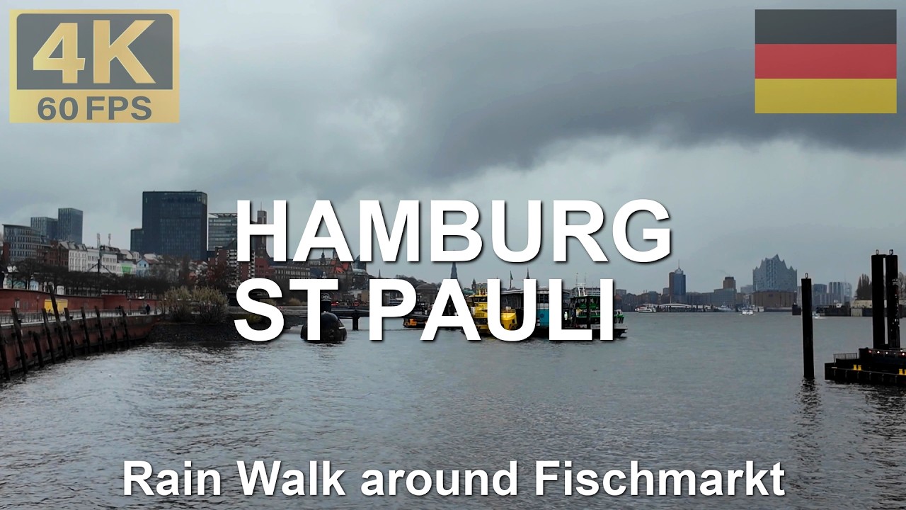HAMBURG, Germany 🇩🇪 in 4K | 2026 | Rainy Walk around Famous St. Pauli District