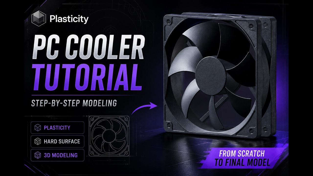 Modeling a PC Cooler in Plasticity | Hard Surface Tutorial