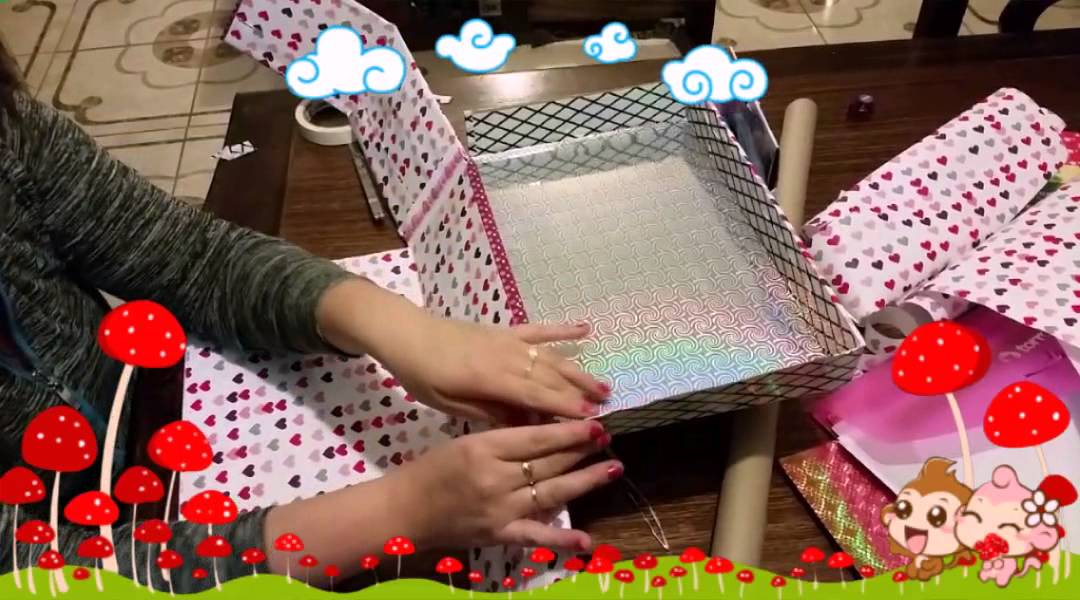 Organizador con caja de zapatos (reciclaje)