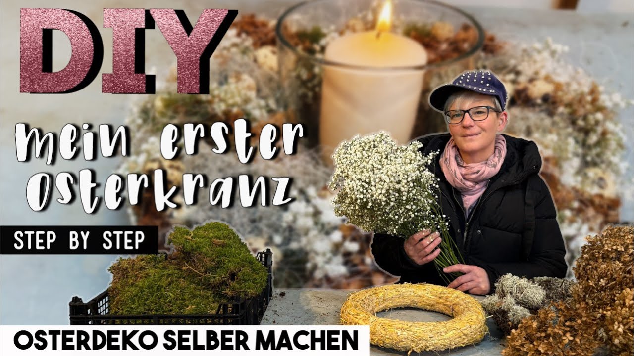 DIY - OSTERDEKO - Ein OSTERKRANZ aus NATURMATERIAL zum selber machen 