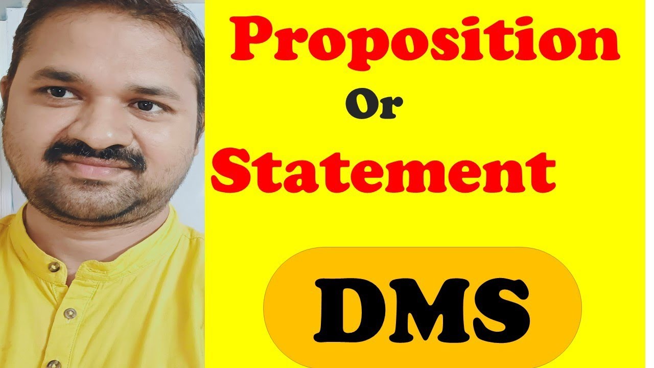 Proposition || Proposition Logic || Statement || DMS || Discrete Mathematics | Fundamentals of logic