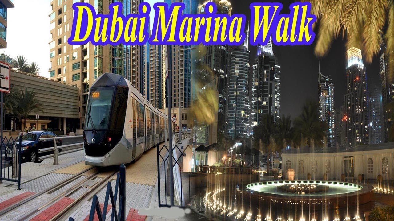 Dubai Marina Walk Restaurants And Tram Train Station Part 2
