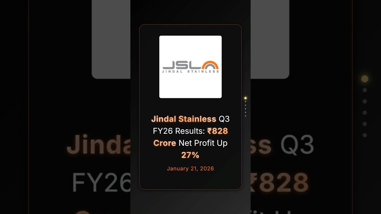 Результаты Jindal Stainless за 3 квартал 2026 финансового года: чистая прибыль в размере 828 крор...