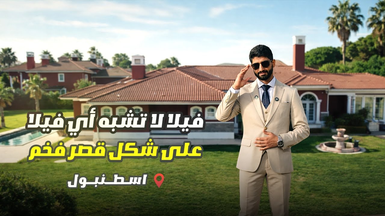 فيلا للبيع في اسطنبول تركيا | فيلا كلاسيكية فاخرة بخصوصية كاملة وبمساحة 4000م²