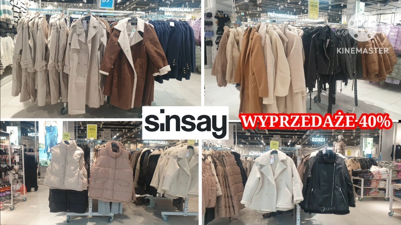 SINSAY💥WYPRZEDAŻE 40%🔥KURTKI I PŁASZCZ🛍JESIEŃ 2024🍂🍁