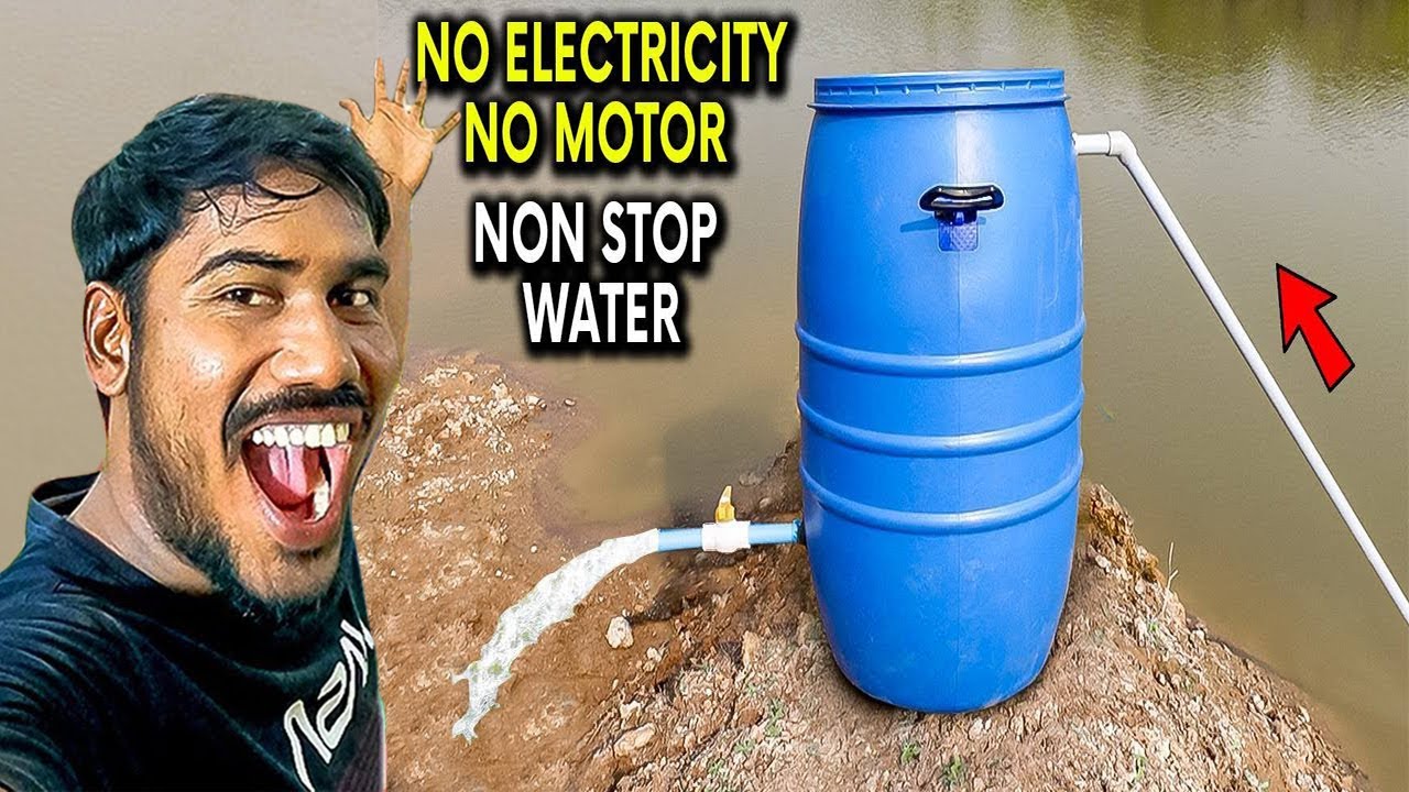 No Electricity, No Motor But Nonstop Water | Unique Way of Pumping Out Water