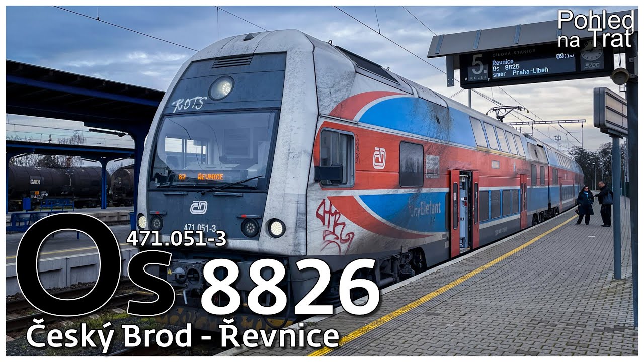 Pohled na trať | Český Brod - Řevnice | Os 8826 | aneb sychravý podzim