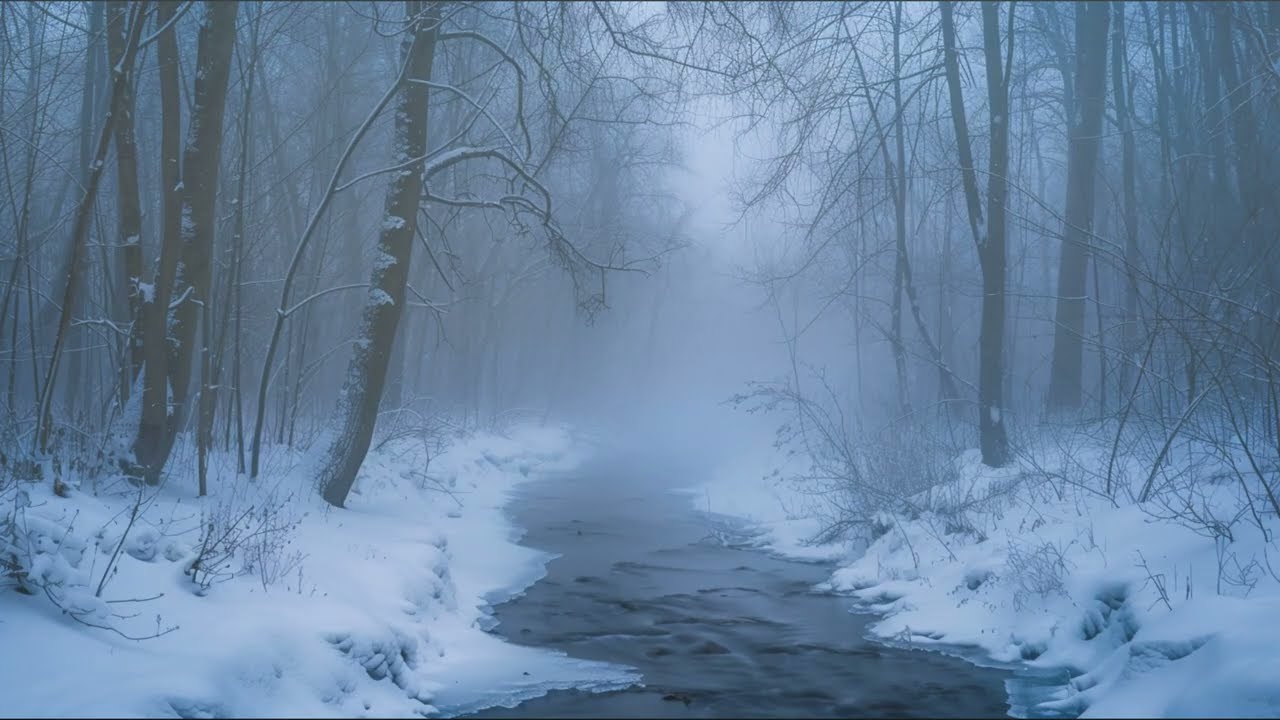 2 Hours Winter Dawn Deep Focus | Frozen Forest Study Music
