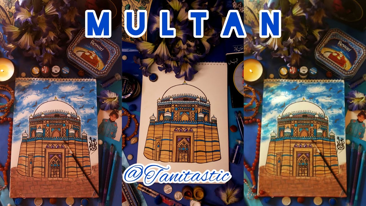 i love MULTAN City of saints-MULTAN HISTORIC TOMB ART canvas Painting