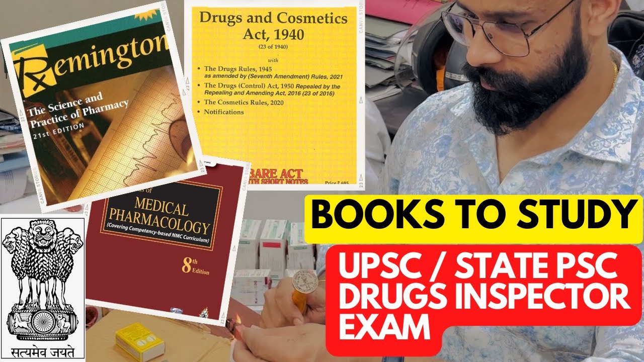 BOOKS FOR UPSC DRUGS INSPECTOR | HOW TO PREPARE FOR DRUG INSPECTOR EXAM? | EXAM SYLLABUS