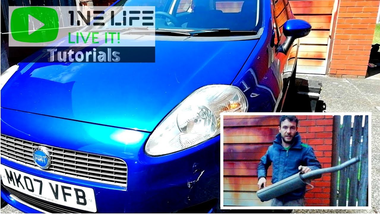 Fiat Punto Grande - How to Remove and Replace Exhaust. Full Tutorial.