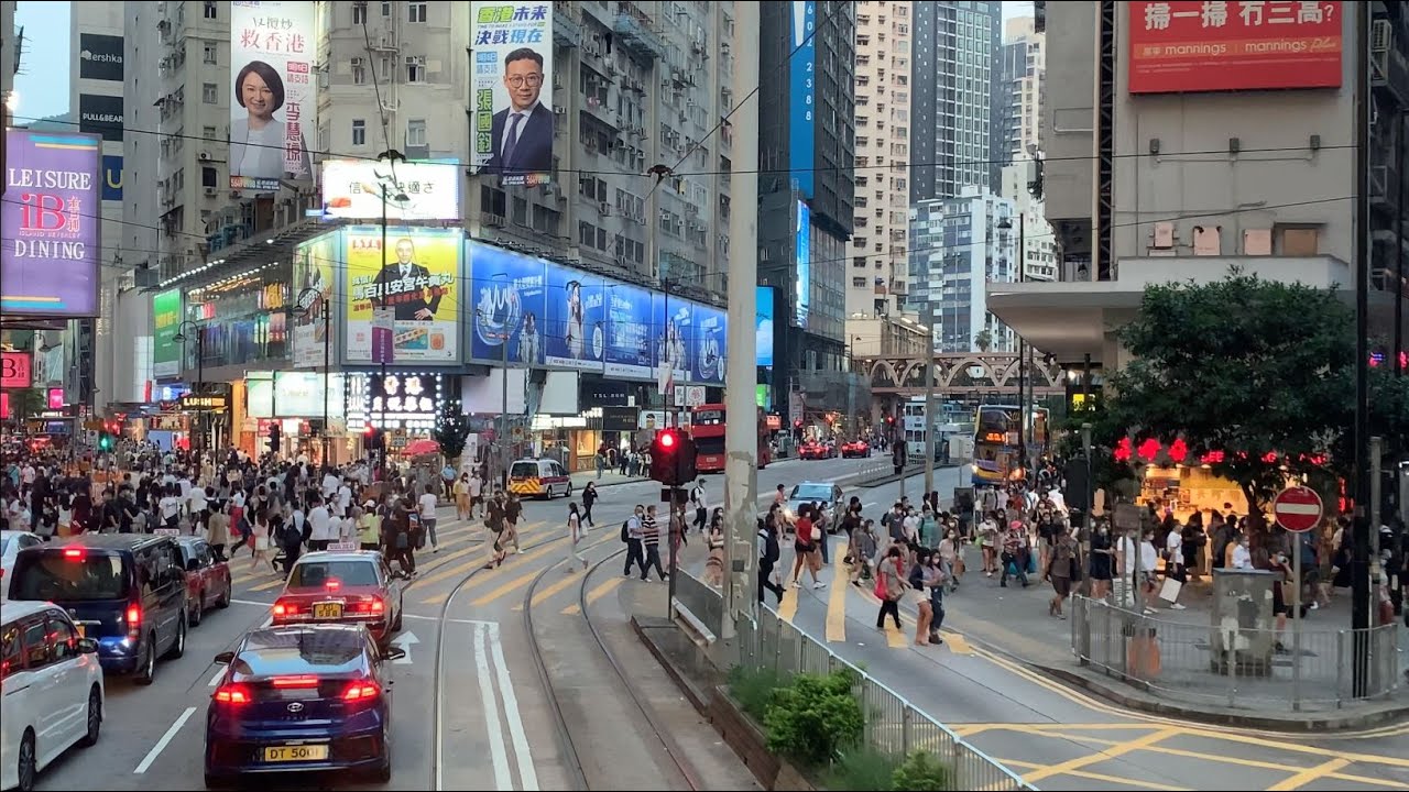 Hong Kong bus ride video (no talking) Sheung Wan, Central