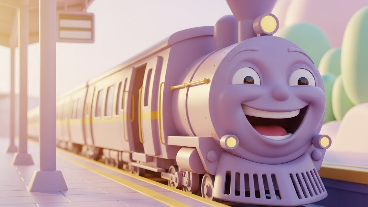 Смеющийся поезд говорит «Чук Чук» 🚂😆🎶 | мультфильм для детей и весёлые приключения