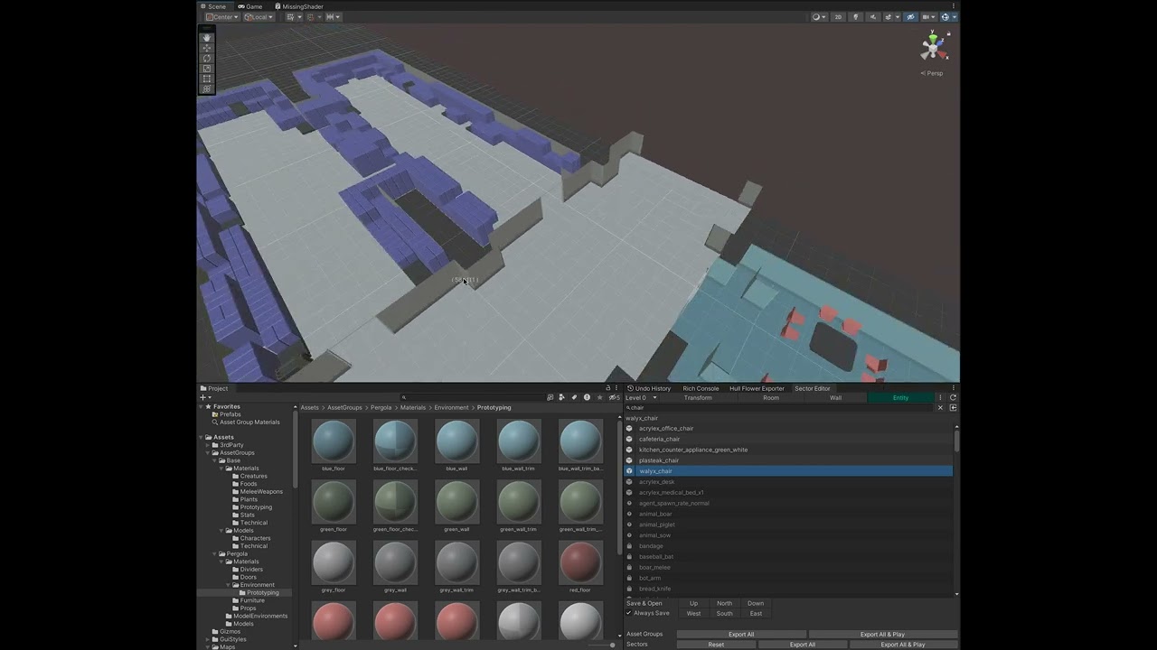 Creating a room in the sector editor