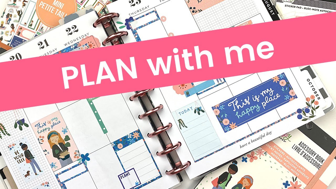 Plan with me in The Happy Planner | HAUL & SQUAD GOALS floral stickers