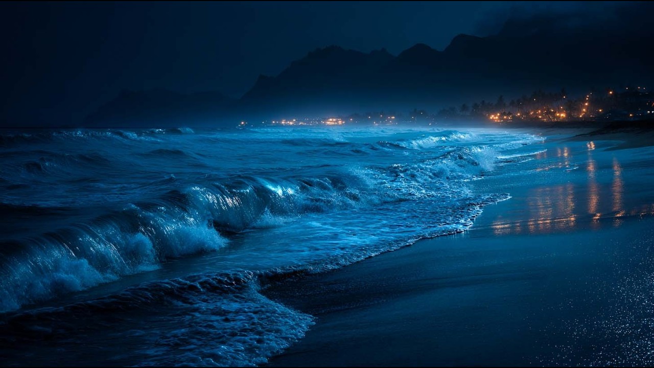 Fall Asleep In Under 3 Minutes - Healing Ocean Waves at Night for Stress Deep Sleep